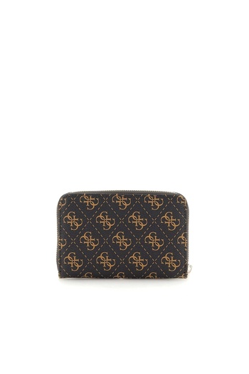 Guess Laurel Slg Medium Dbl Zip Women's Brown Wallet Swqe8500164-Bnl