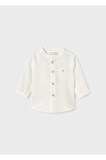 MAYORAL Baby Boy Judge Collar Linen Blended Shirt