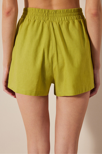 Penti Linen Natural Green Shorts