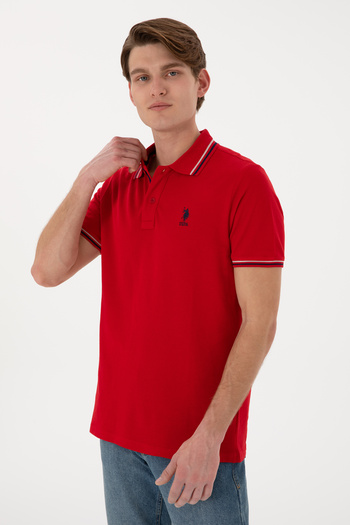 U.S. Polo Assn. Erkek Regular Fit Polo Yaka Kırmızı Basic Tişört 50306011-VR030