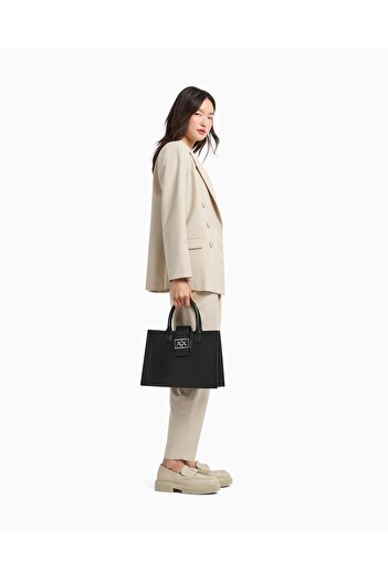 Armani Exchange Kadın Rahat Kalıp Pensli Düğme Kapamalı Pileli Daralan Paça Bej Pantolon XW000222 AF10855-U1095