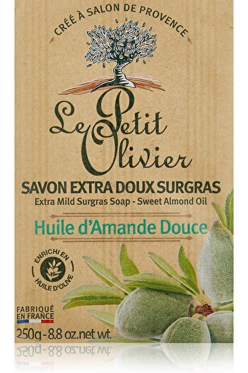 Le Petit Olivier - Extra Gentle Superfatting Soap with Sweet Almond Oil - Made in France - Kraft Pap