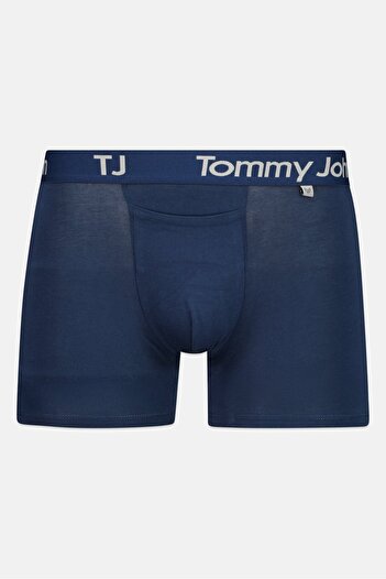 Tommy John Men 6 inseam Brand Logo Boxer Briefs, Navy