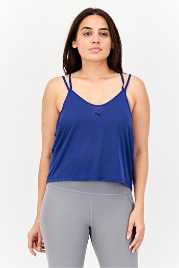 Puma Women Regular Fit Sleeveless Training Top, Dark Blue