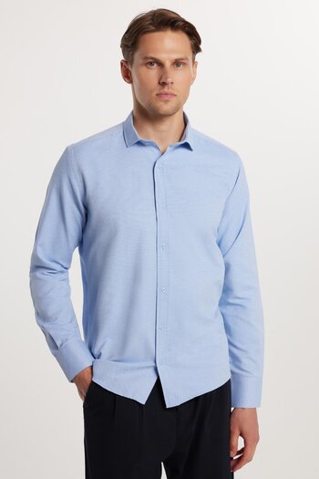 Tudors Cămașă modernă pentru bărbați, din bumbac, slim fit, ușor de călcat