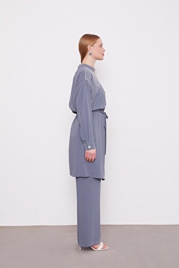 Levidor Anthracite Stone Collar Double Suit