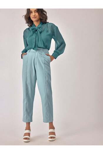 The Label Life Sky Blue Ankle Trousers