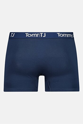 Tommy John Men 6 inseam Brand Logo Boxer Briefs, Navy