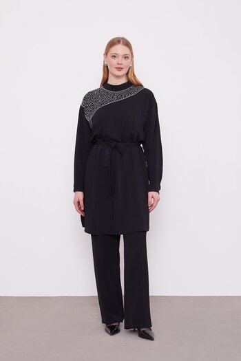 Levidor Black Stone Collar Double Suit