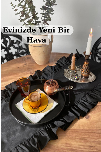 KAMİZ Long and Stylish Black Runner 40X150