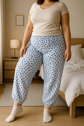 İLİBE PATTERNED ELASTIC MOTHER'S PAJAMAS