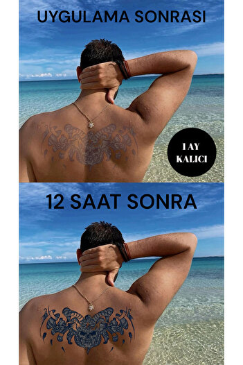TAKIŞTIR Kurukafa Figürlü 12 Saat Sonra Kararan Geçici Dövme Tattoo