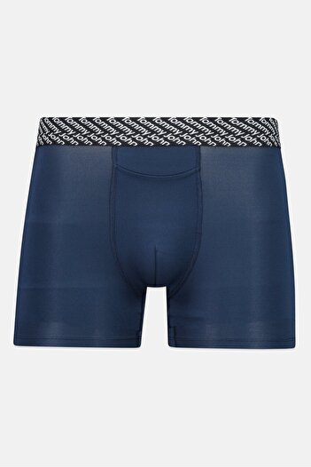 Tommy John Men 2 Pieces 8 Inseam Brand Logo Boxer Briefs, Navy