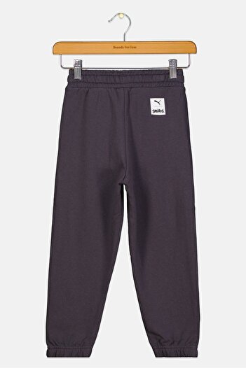 Puma x The Smurfs Kids Boy Graphic Print Outdoor Sweatpants, Dark Coal