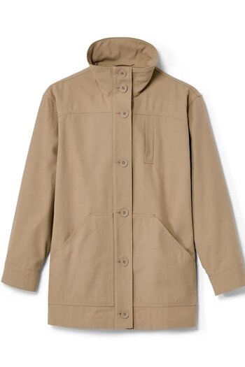 Tchibo Women Plain Parka Jackets, Tan
