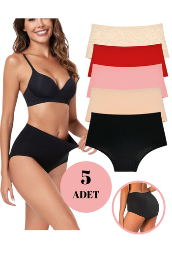 ROSEPERİ CHILOȚI DE DAME CU TALIE ÎNALTĂ COLORATE 5 PIECE MOȚIȚI CONFORTABILE CHILOȚI DE DAME CU TALIE ÎNALTĂ