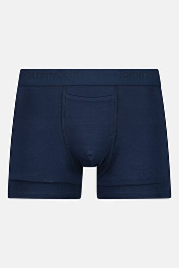 Tommy John Men 2 Pieces 4 Inseam Plain Trunks, Dark Grey/Navy