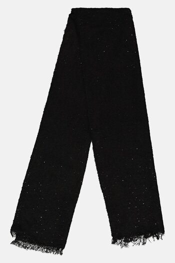 Bebe Women Textured Scarves 196 L x 45 H cm, Black