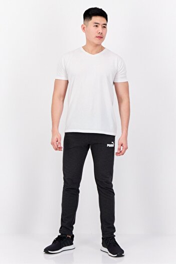 Puma Men Slim Fit Brand Logo Training Sweatpants, Dark Grey