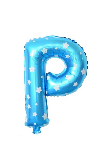 OEM Metallic Foil Balloon Letter P 40 cm, With Printed , Inflated with Helium or Air