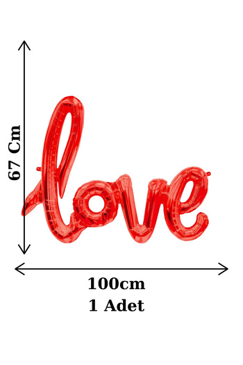 Baloncu Dede Red Heart Latex Balloon 25 Pieces Confetti Love Text Helium Compatible Balloon Lover and Special Day Balloon