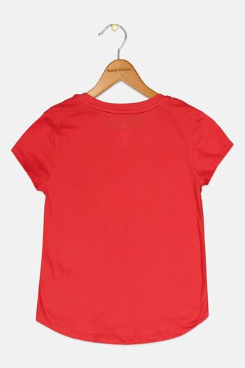 GAP Kids Girl Graphic Printed Short Sleeve T-Shirt, Red