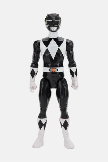 Hasbro Power Rangers Mighty Morphin Black Ranger 31 H x 10 L x 5 W cm, Black and White