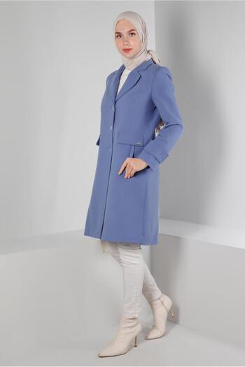 Alvina Double Breasted Collar Buttoned Coat 90355