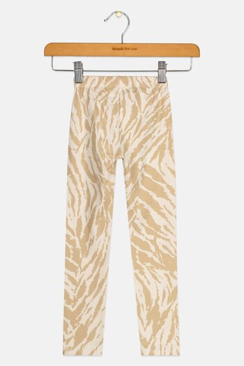 GAP Kids Girl Animal Pattern Pull On Leggings, Brown