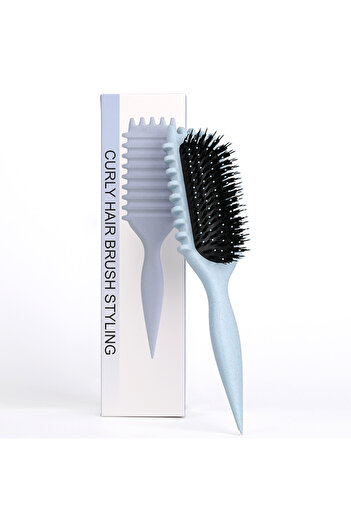 Choice1 blue Salon Styling Curly Hair Styling Brush Curl Hair Brush for Combing and Shaping Men's and Women'