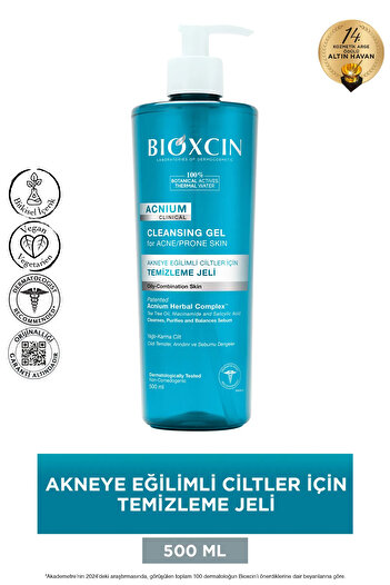 Bioxcin Acnium Sebum Balancing Face Wash Gel 500 Ml