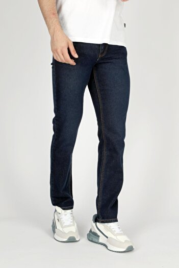 Lee Cooper Marco Erkek Slim Straight Fit Koyu Mavi Jean Pantolon