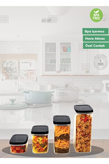 Jet's Home 9-Piece Sealed Storage Container Set Leak-Proof Food Container