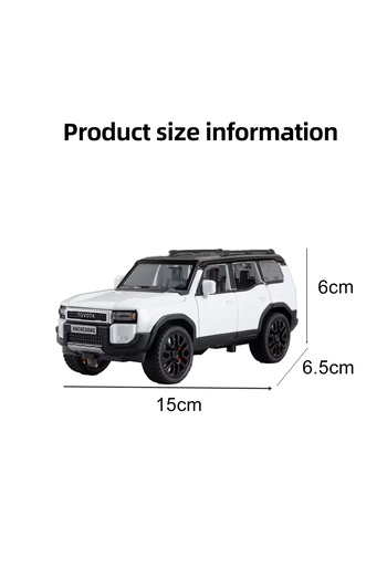 Choice White 1:32 Prado Suv Car Model Toys Alloy Die-casting Pull Back 6 Doors Opened Sound Light Off-road