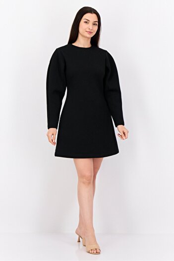 Esprit Women Plain A Line Dress, Black