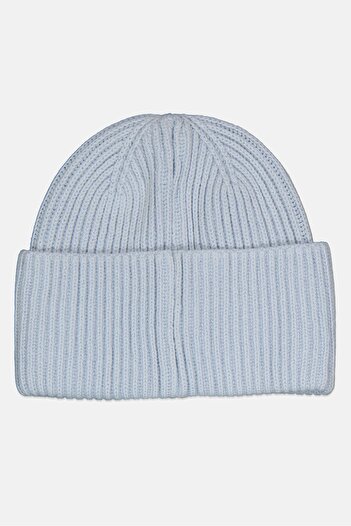 Esprit Women Brand Logo Beanie, Light Blue