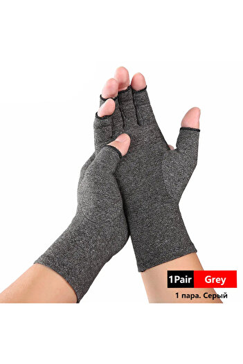 Choice M Grey 1 Pair Compression Arthritis Gloves Wrist Support Joint Pain Relief Hand Brace Women Men Ther