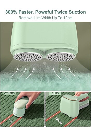 COOYA Portable Electric Lint Remover for Clothes, With 3-Speeds, Fabric Shaver for Remove Pilling Fuzz