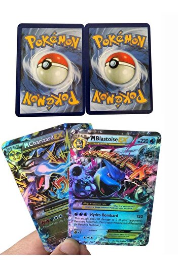 COOYA 100 Pokemon card game set,20 MEGA cards+80 EX cards,various styles,for children over 5 years old