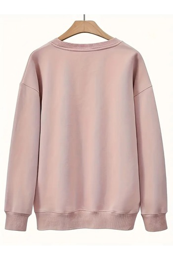 PENTHİLUS Women's Graphic Sweatshirt, Spring/Fall Collared Hoodie, Love Heart Design Sweatshirt