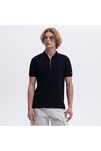 Ellesse Em493-Bk Polo Neck Men's T-Shirt - Black