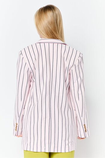 Esprit Women Regular Fit Knitted Casual Blazer, Pink