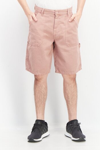 CELIO Men Textured Basic Shorts, Old Pink