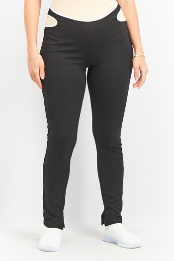 NA-KD Women Cut Out Detail Pull On Legging, Black