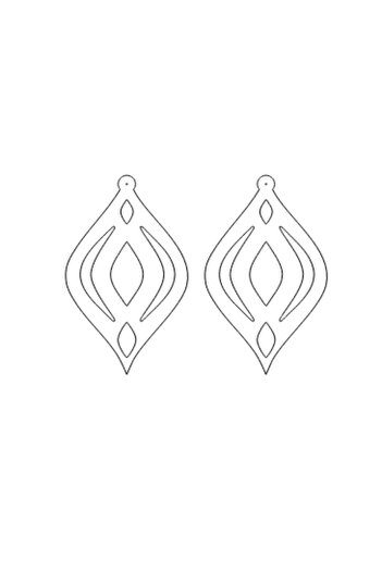 Angels Passion Stylish Laser Cut Leather Earrings