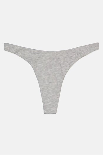 NA-KD Women Ovia Highleg String Underwear, Grey