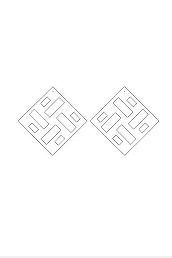 Angels Passion Stylish Laser Cut Leather Earrings