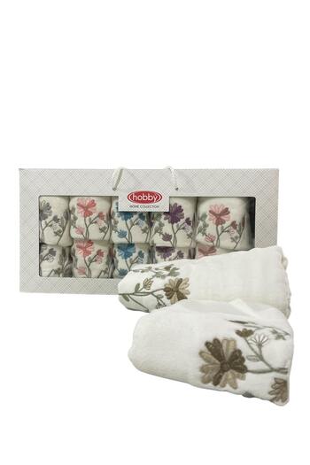 Hobby Mother and Daughter Bamboo 12-Piece Boxed Towel Set Mari̇bella Dalya
