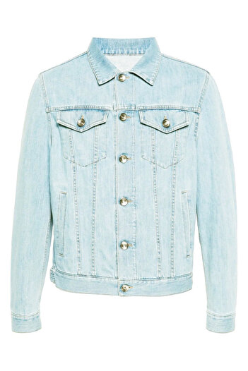 Kotty By Styli Washed Double Pocket Detail Denim Jacket