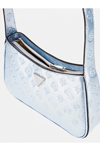 Guess Arnela Top Zip Shoulder Bag Women's Blue Shoulder Bag Hwtg9496170-Pbo